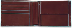 Piquadro Men Coin Purse, Mahogany, 12cm