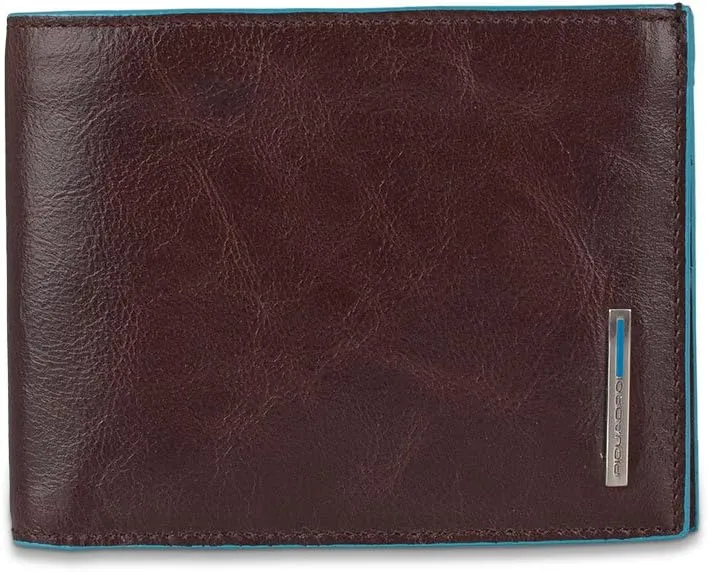 Piquadro Men Coin Purse, Mahogany, 12cm