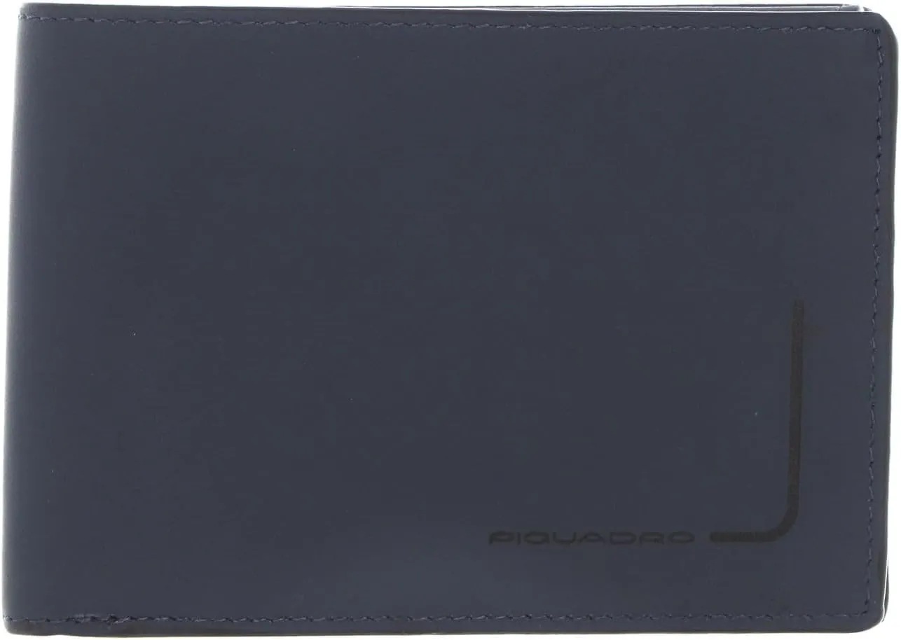 PIQUADRO PQJ RFID wallet leather 12.5 cm, blue, One size