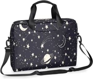 Planets Comets Stars Laptop Bag 16 Inch with Shoulder Straps & Handle Water-Resistant Durable Messenger Bag for Men Women Business Office Travel Gifts