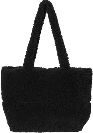 Plush Teddy Tote Bag Women 2024 Fall Winter Large Lamb Wool Shoulder Handbag Cozy Fuzzy Tote Bag