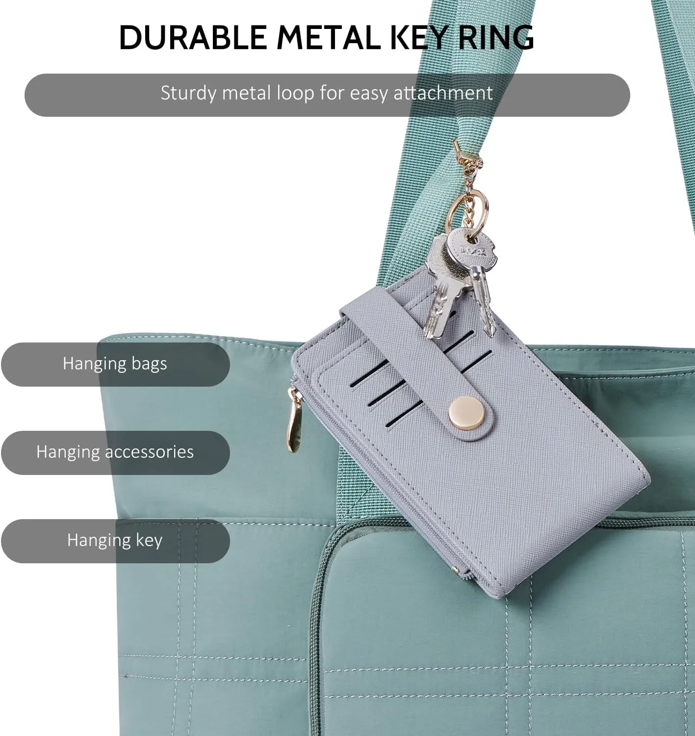 POIUGOYA Slim Wallet for Women,RFID Blocking Bifold Credit Card Holder with Zipper Coin Pocket,ID Window,Keychain