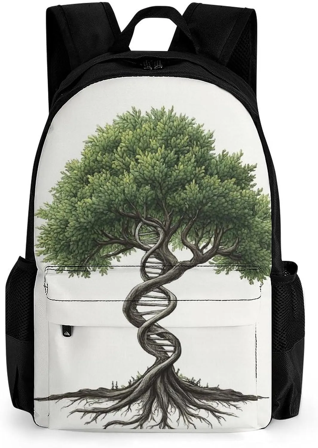 Polyester Daypack Backpack for Trekking Picnic Walking Cycling - Large Capacity Anti-Theft Multipurpose Shoulder Bag, Dna Tree Of Life Casual Daypack
