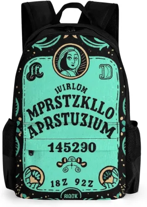 Polyester Daypack Backpack for Trekking Picnic Walking Cycling - Large Capacity Anti-Theft Multipurpose Shoulder Bag, Magical Witchcraft Spirit Board Art Casual Daypack