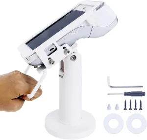 POS Terminal Stand for Pax A920/A920 Pro Credit Card Machine Stand, 7" Tall Tilt & Swivel Credit Card Reader Stand, Credit Card Terminal Stand with Complete Kit, Screw-in and Adhesive, White
