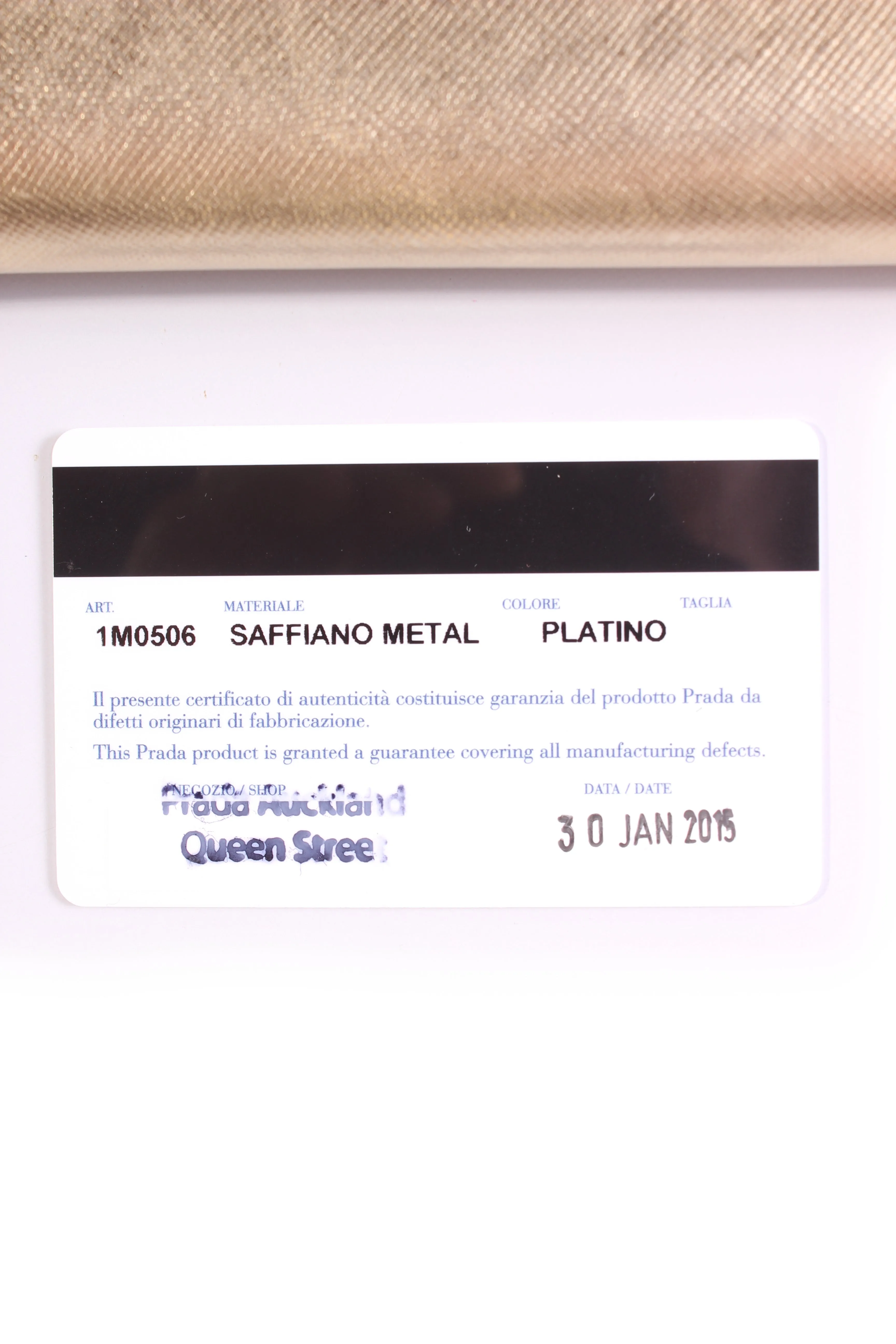 PRADA - Saffiano Metal Platino"  leather wallet!