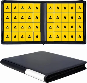 Premium 1280  Capacity 20-Pocket Side Loading Trading Card Binder, Ringless Acid-Free Pages for TCG, MTG, Sports Cards, Game & Collector Storage Album with Customizable Labels
