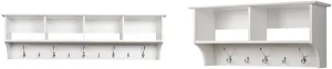 Prepac 60 inch & 36 inch Wide Hanging Entryway Shelves Bundle in White