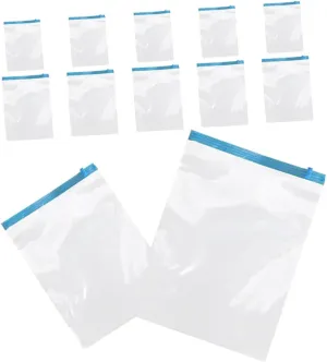 PRETYZOOM 12pcs Roll Reusable Vacuum Storage Bags for Travel Airtight Compression Organizer Pouches Space Saving Travel Bags for Suitcases and Transparent Design for Easy Access