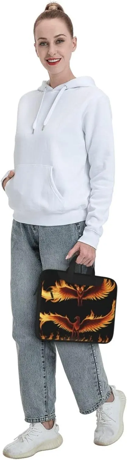 Print Flowers Laptop Shoulder Bag Notebook Computer Case Briefcase With Shoulder Straps And Handle