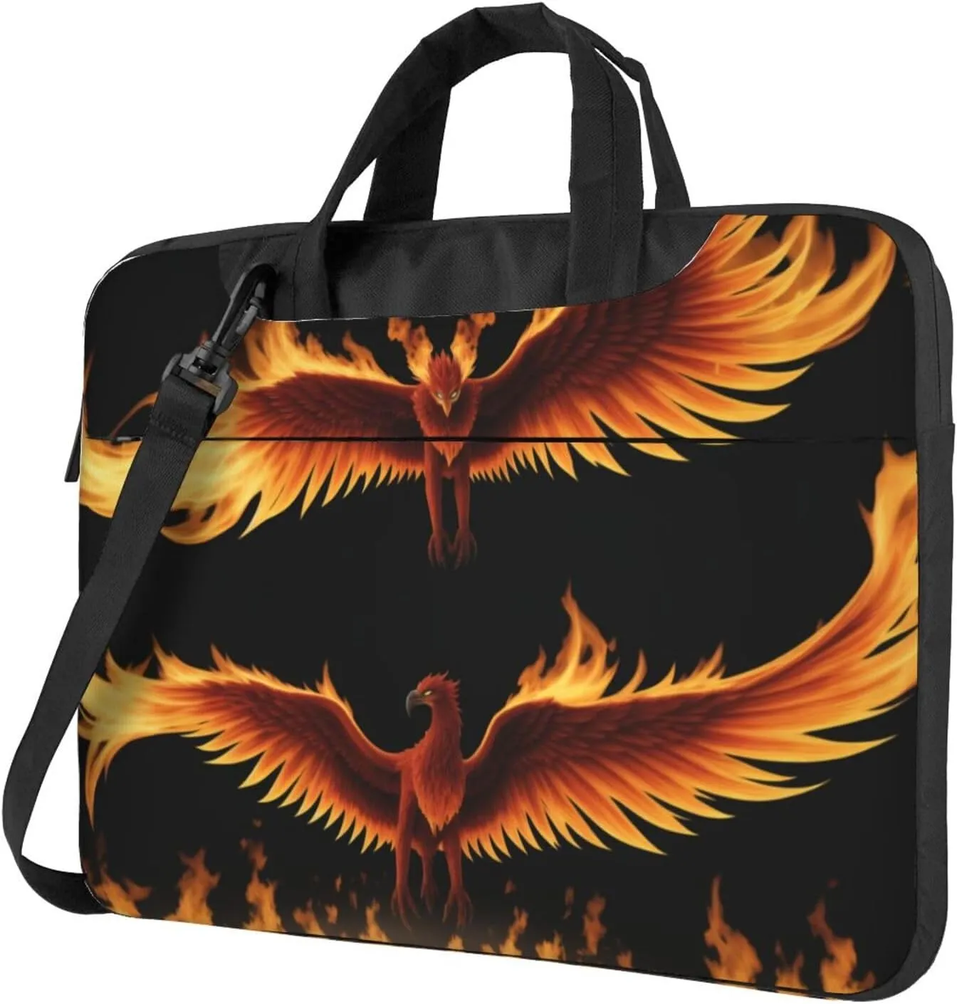 Print Flowers Laptop Shoulder Bag Notebook Computer Case Briefcase With Shoulder Straps And Handle