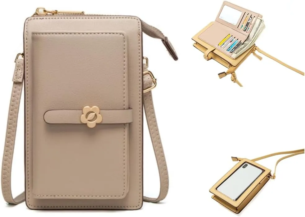 Purse For Women Authentic Wallet Credit Card Holder with Large Capacity Wristlet (Khaki)
