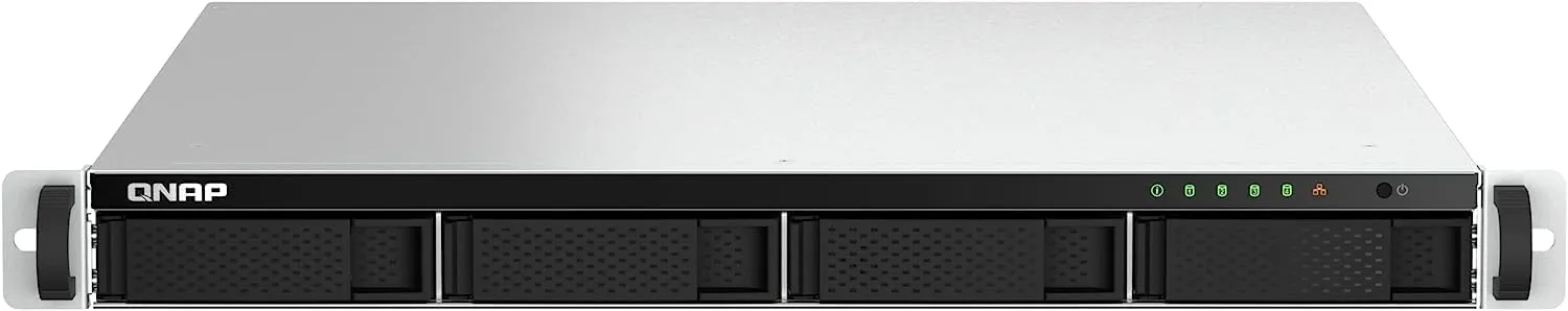 QNAP TS-464U-RP-8G-US 4 Bay High-Speed Rackmount Dual-2.5GbE NAS Intel® Celeron® N5105/N5095 CPU, 8GB DDR4 Memory and 2.5GbE (2.5G/1G/100M) Network Connectivity (Diskless)