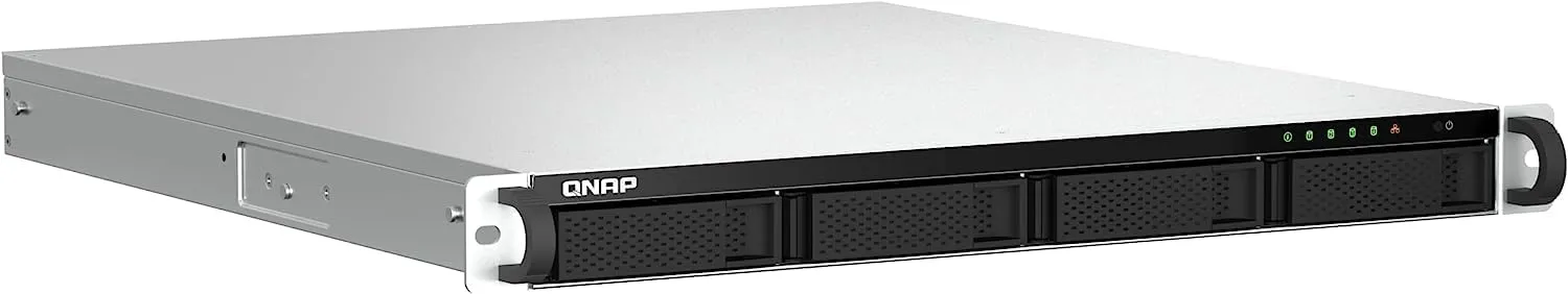 QNAP TS-464U-RP-8G-US 4 Bay High-Speed Rackmount Dual-2.5GbE NAS Intel® Celeron® N5105/N5095 CPU, 8GB DDR4 Memory and 2.5GbE (2.5G/1G/100M) Network Connectivity (Diskless)