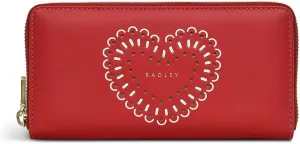 RADLEY London Valentines Women's Large Leather Zip Around Wallet, Crimson