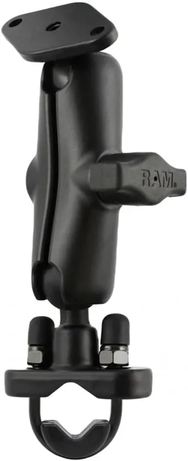 RAM Mounts Handlebar U-Bolt Double Ball Mount RAM-B-149ZU with Medium Arm for Rails .5" to 1.25" in Diameter