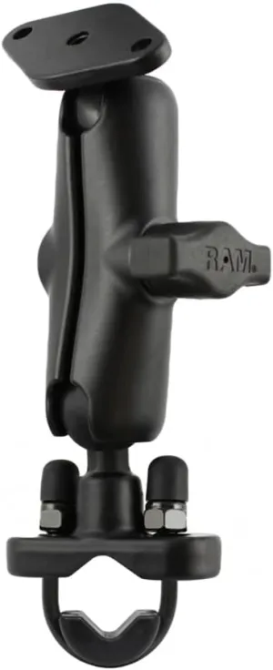 RAM Mounts Handlebar U-Bolt Double Ball Mount RAM-B-149ZU with Medium Arm for Rails .5" to 1.25" in Diameter