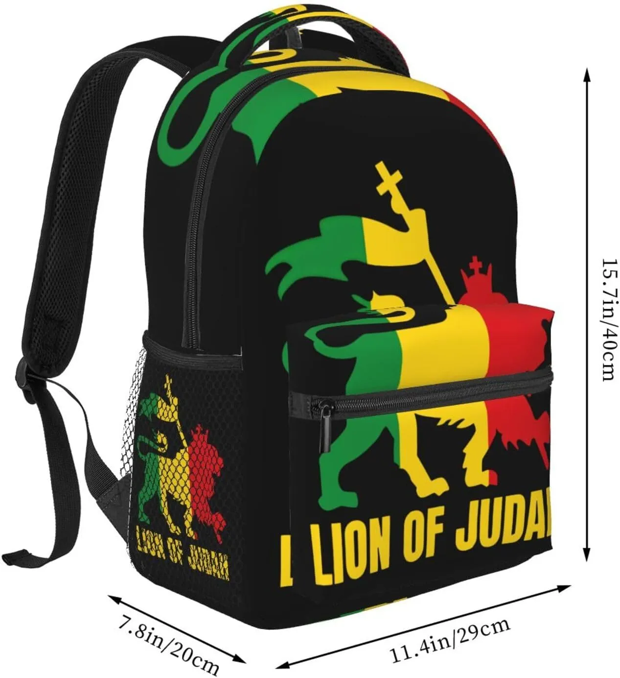 Rasta Lion Of Judah Backpack Casual Laptop Backpack Double Shoulder Bag Lightweight Backpack For Women Men Travel