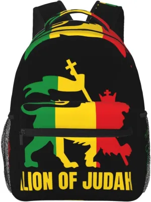 Rasta Lion Of Judah Backpack Casual Laptop Backpack Double Shoulder Bag Lightweight Backpack For Women Men Travel