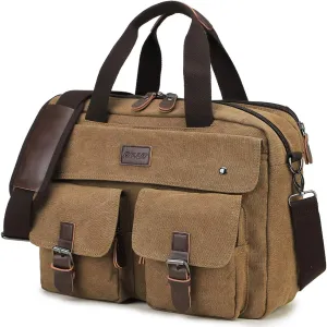 RAVUO Messenger Bag for Men, Water Resistant 15.6 17.3 Inch Laptop Briefcase Bag Casual Mens Satchel for Business