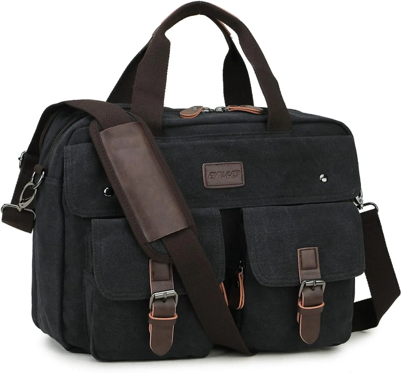 RAVUO Messenger Bag for Men, Water Resistant 15.6 17.3 Inch Laptop Briefcase Bag Casual Mens Satchel for Business