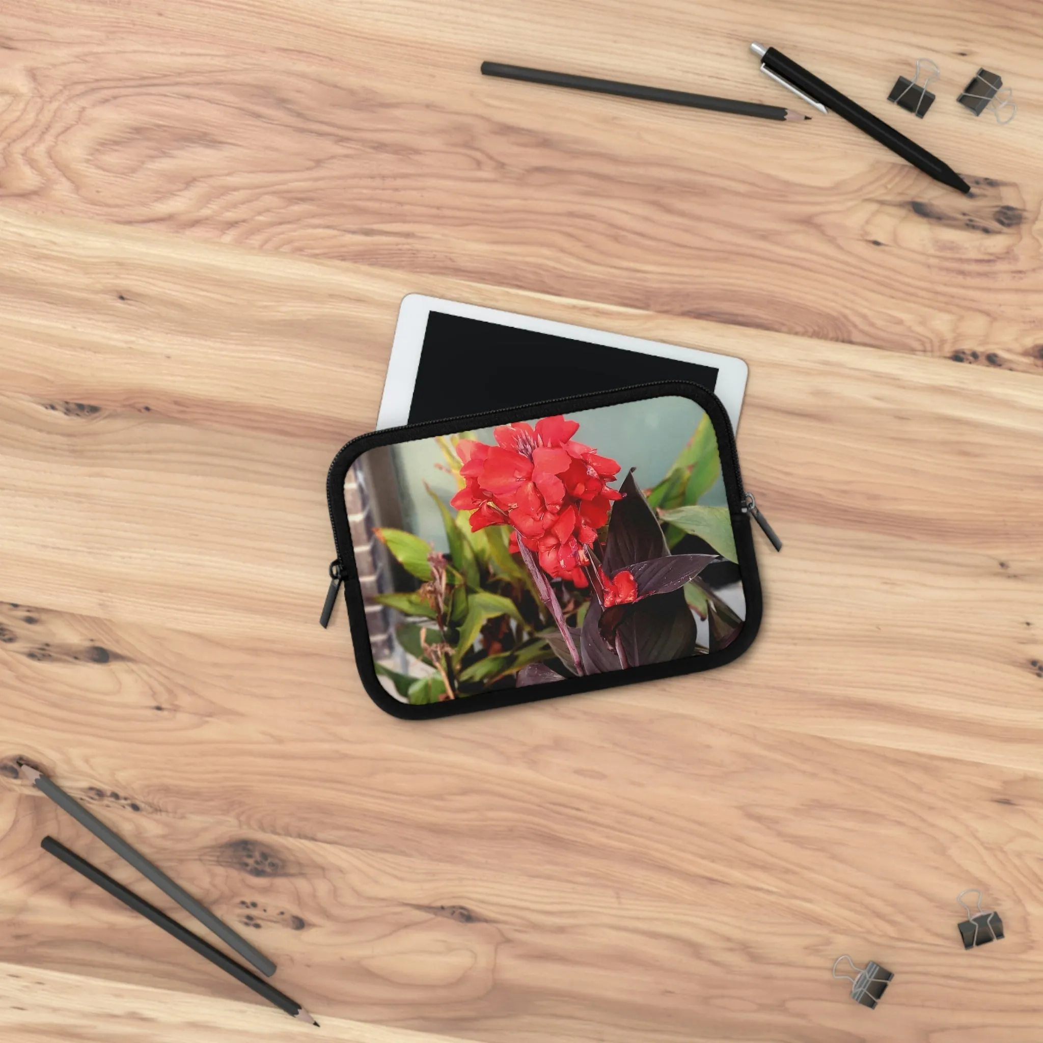 Red Canna | Laptop Sleeve  7 Inch 10 Inch 13 Inch 15 Inch 17 Inch | Life By Ortavia