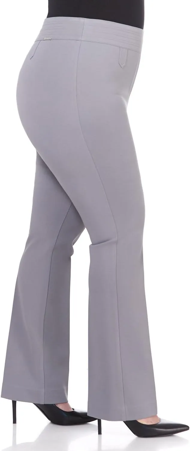 Rekucci Curvy Woman Secret Figure Knit Bootcut Plus Size Pant w/Tummy Control
