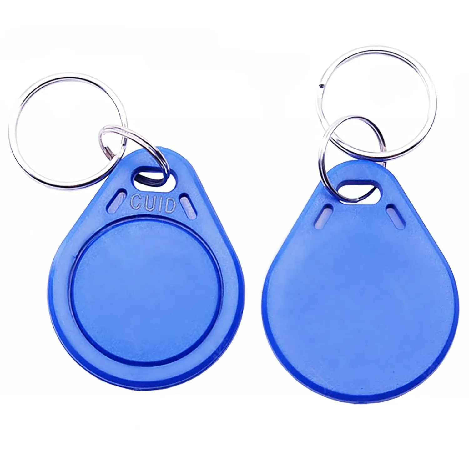 RF HF 13.56mHz CUID Keyfob for Rewritable Clone FM1108/Mifare 1K S50/UID Access Control/Cabinet Locks Key Cards,Blue (Pack of 30)