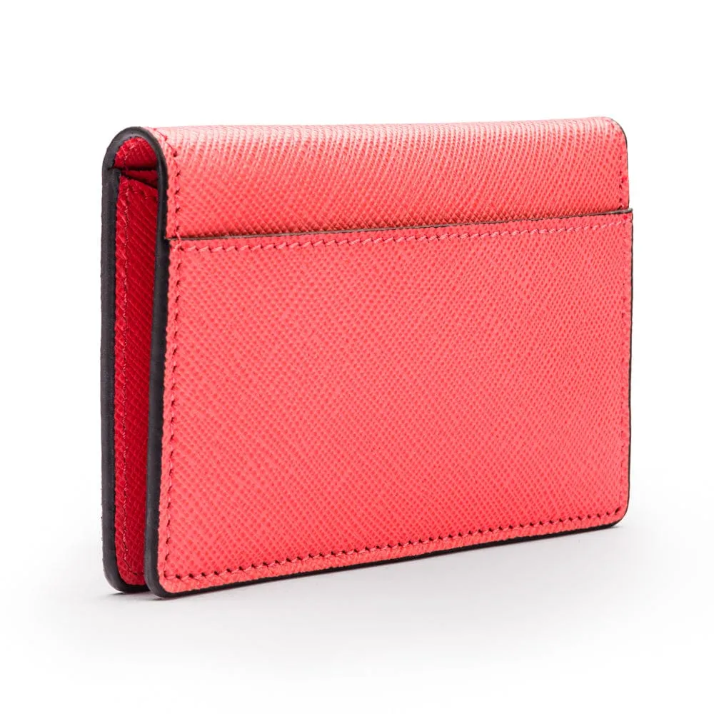 RFID Bifold Credit Card Holder - Salmon Pink