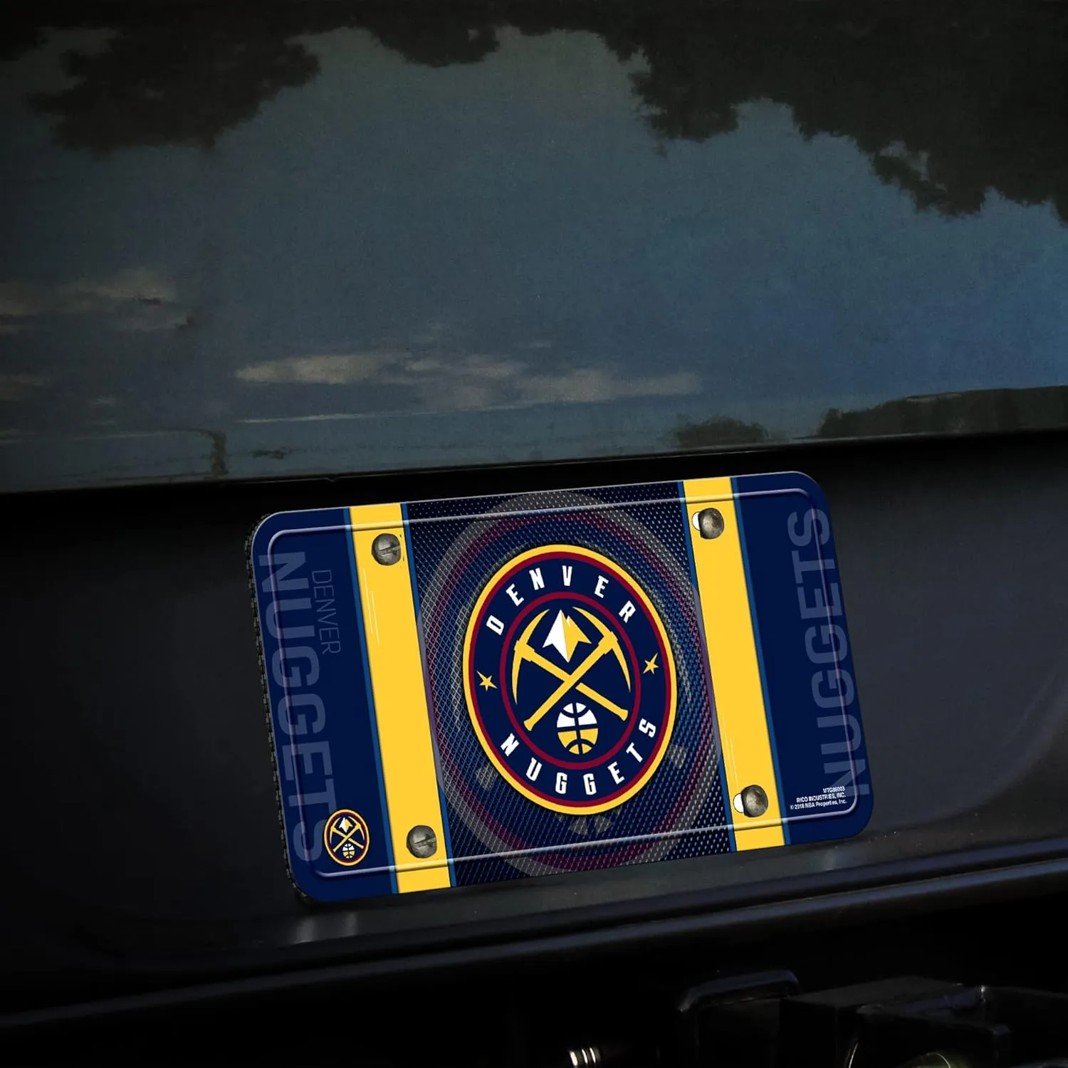 Rico Industries NBA Basketball Metal Auto Tag 6" x 12" - Great for Truck/Car/SUV