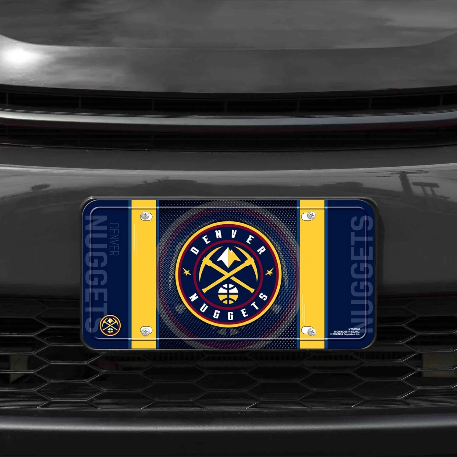 Rico Industries NBA Basketball Metal Auto Tag 6" x 12" - Great for Truck/Car/SUV