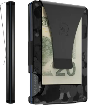 Ridge Wallets for Men - Slim Minimalist Wallet For Men, Front Pocket Wallets for Men, RFID Wallet For Men - Card Holder Wallet (Forged Carbon)