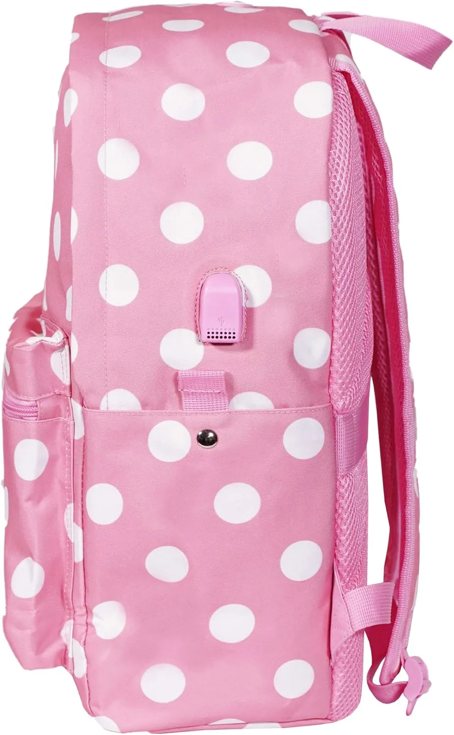 Rockland Classic Laptop Backpack, Pinkdot, Large