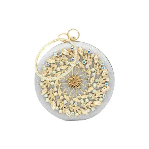 Round Crystal Clutch Women's Mini Handbag Evening Clutch Bag