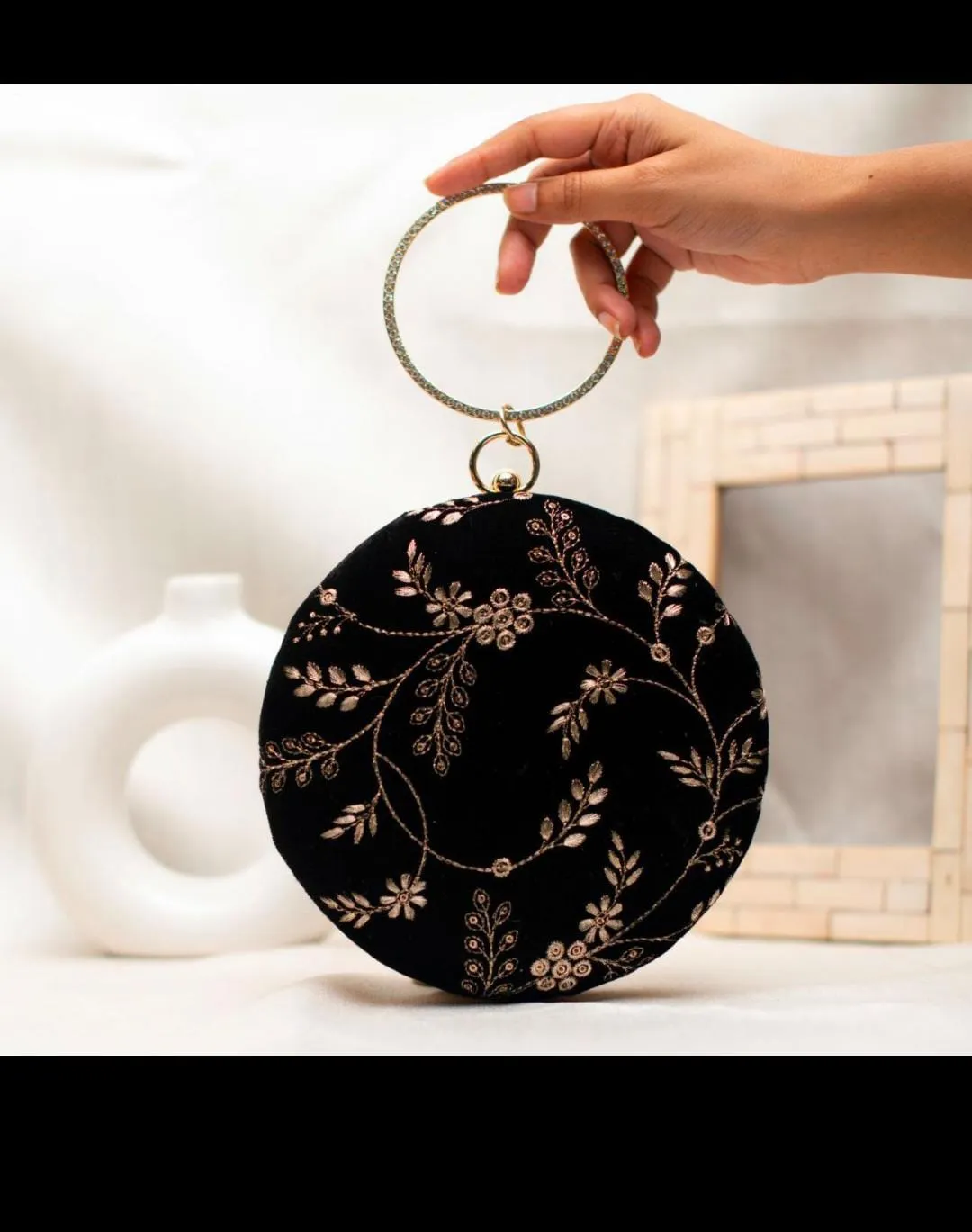 Round Sequin Clutches