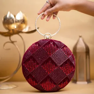 Round Sequin Clutches