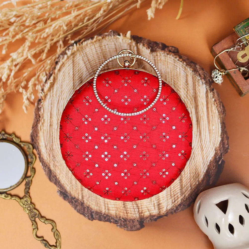Round Sequin Clutches