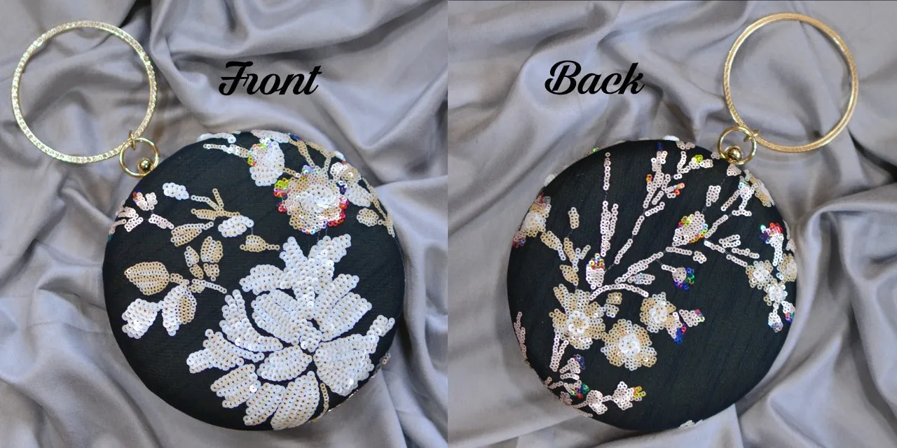 Round Sequin Clutches