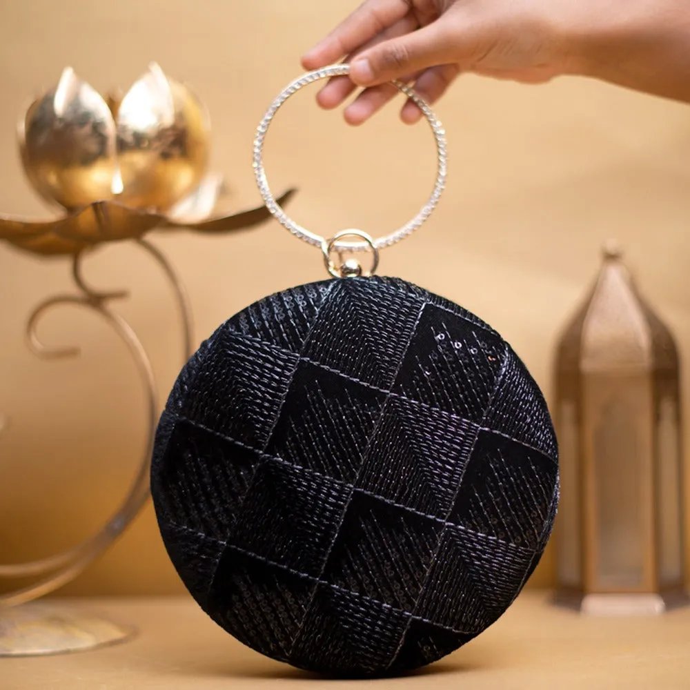 Round Sequin Clutches