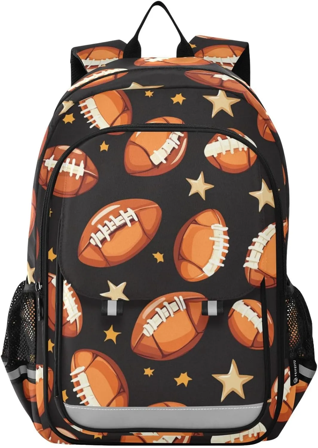 Rugby Balls Football Star Backpack for Boys Girls Elementary School Bag Kids Bookbag Travel Rucksack With Reflective Stripes Children's backpack