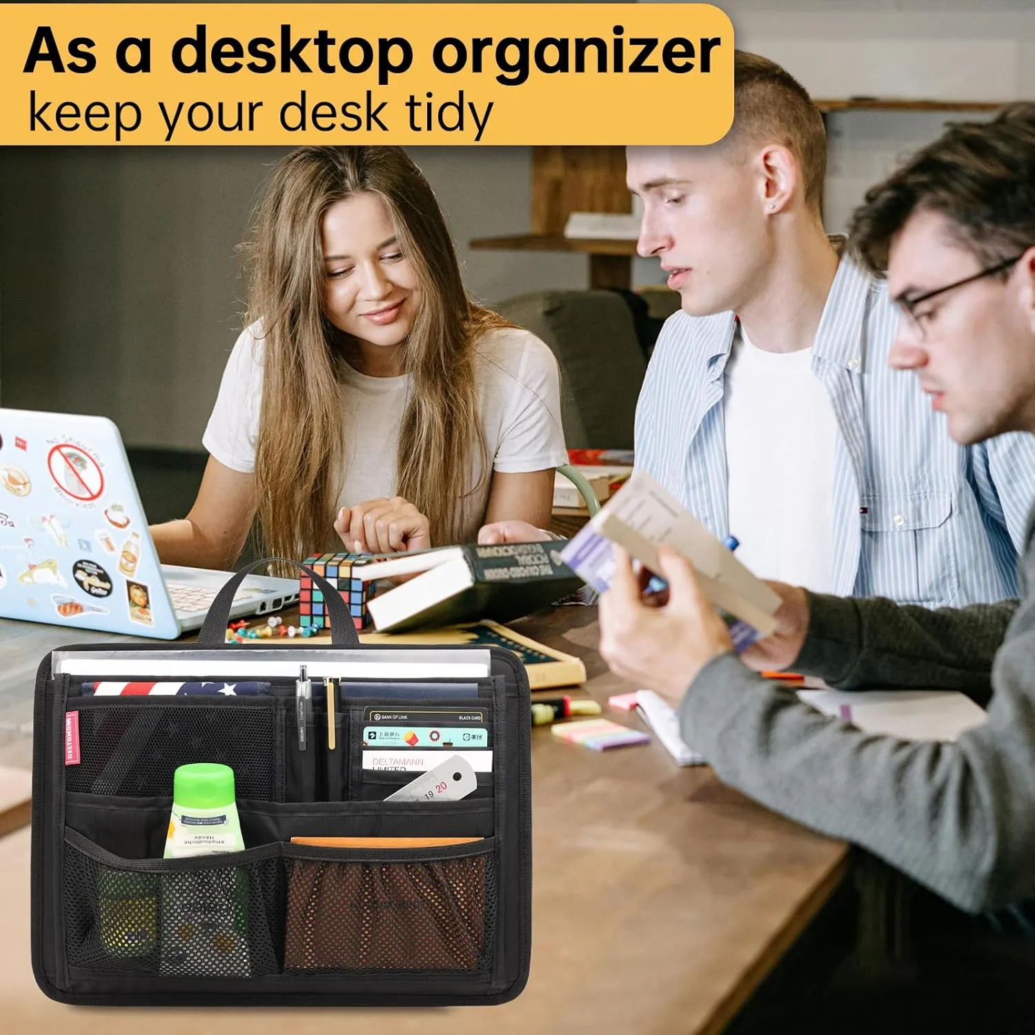 Rugged Organizer Insert for Briefcase Messenger Tote Bag Laptop iPad Computer Notebook Document