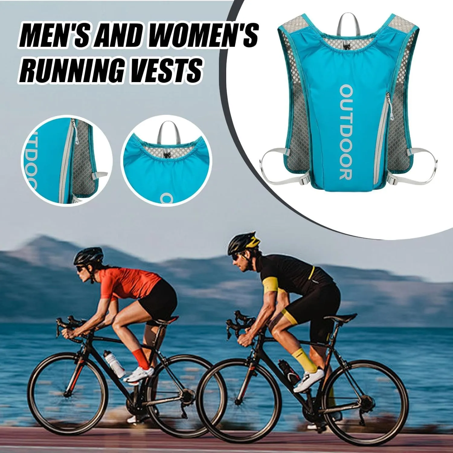 Running Vest | 5L Water Buffalo Hydration Backpack,Lightweight, Breathable, Adjustable Chest Straps Cycling Pouch for Men Women and Marathoner