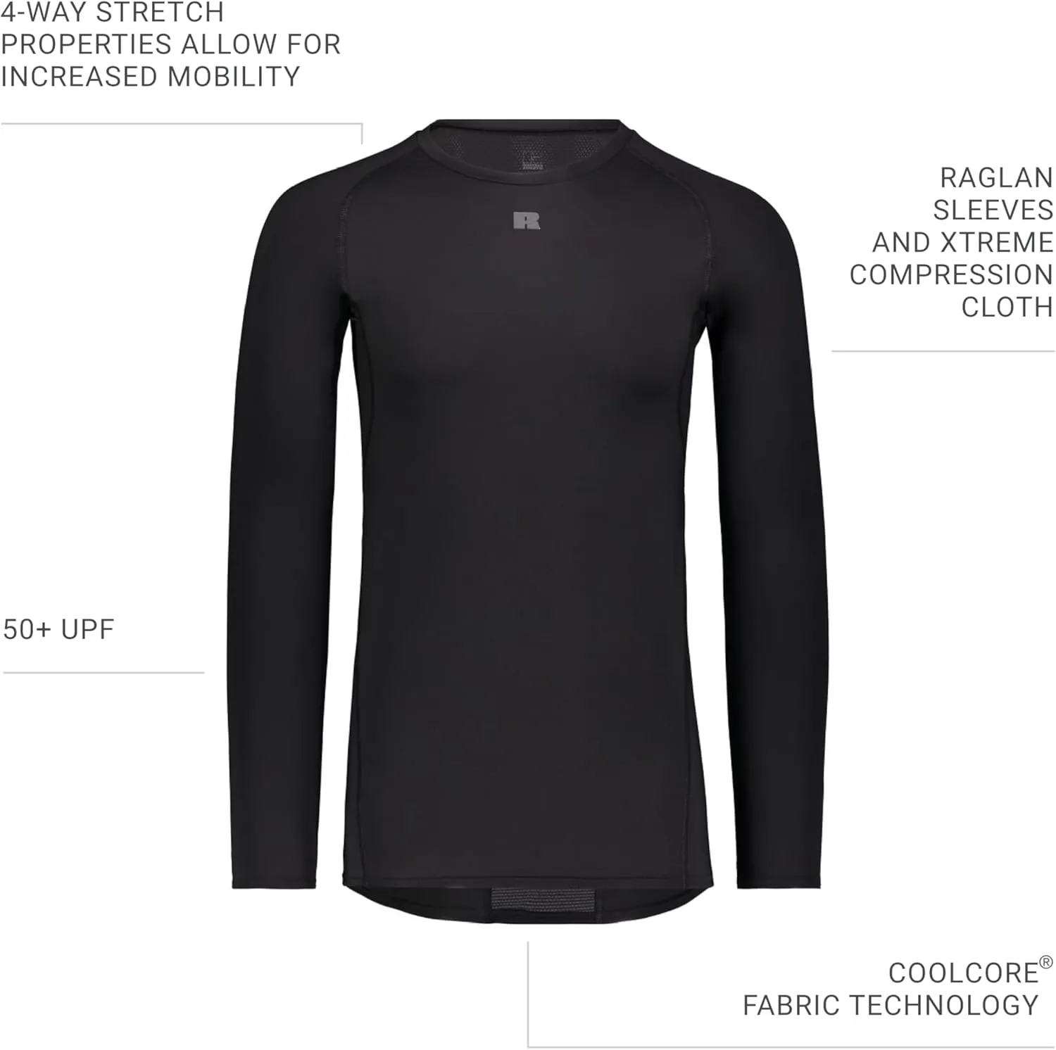 Russell Athletic Men's Long Sleeve Compression Tee