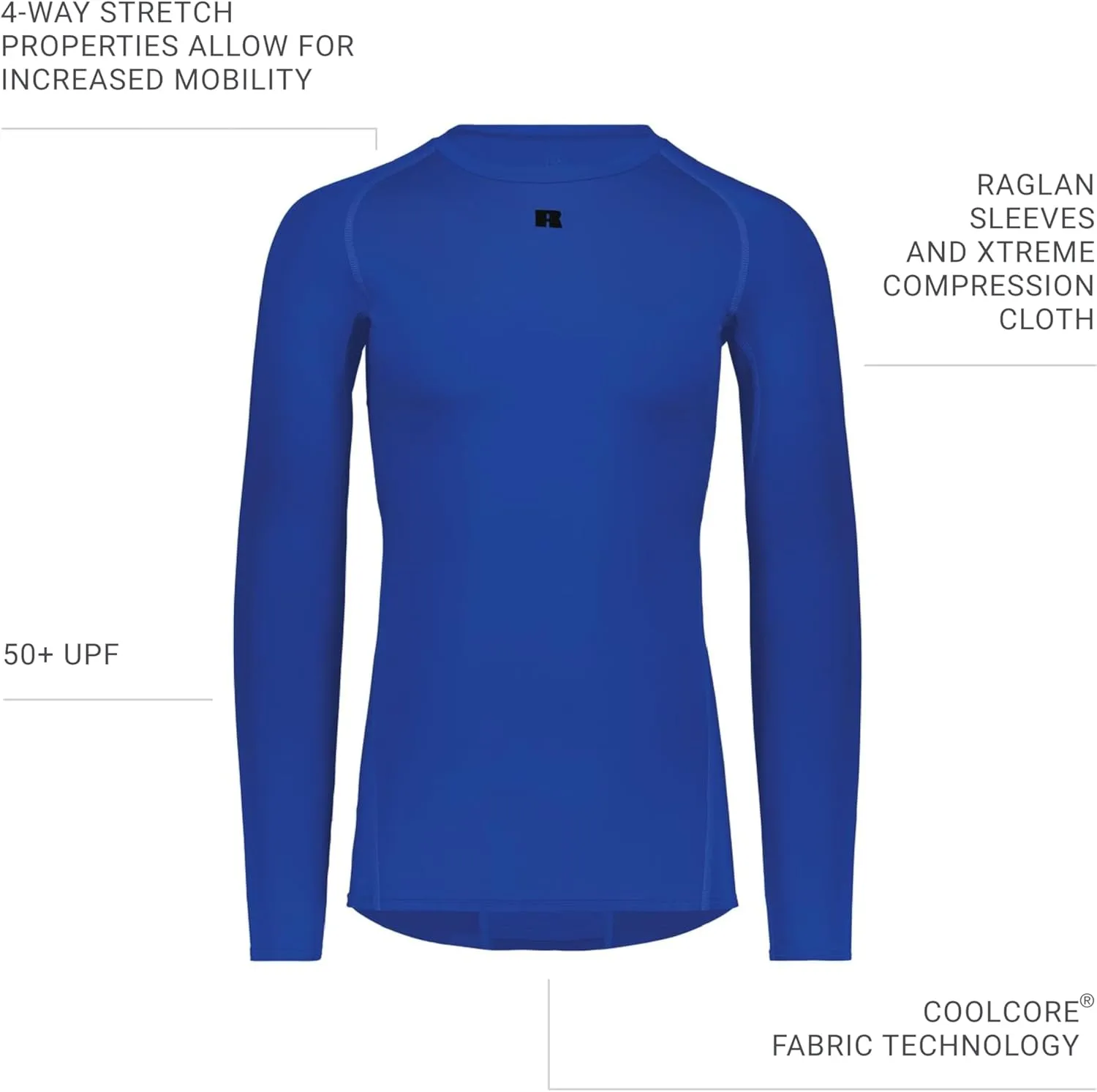 Russell Athletic Men's Long Sleeve Compression Tee