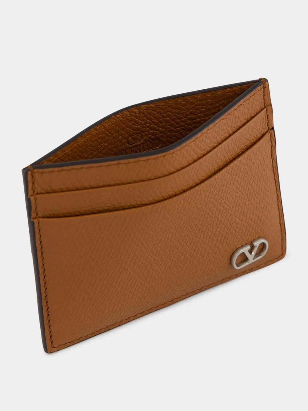 Saddle Brown VLogo Signature CardHolder