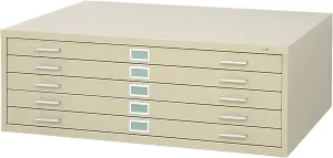 Safco Products 4998TSR Flat File for 48" W x 36" D Documents, 5-Drawer (Additional Options Sold Separately), Tropic Sand