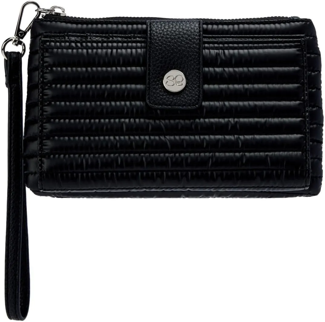 Samantha Brown Quilted Solids Wallet (Shiny Black)