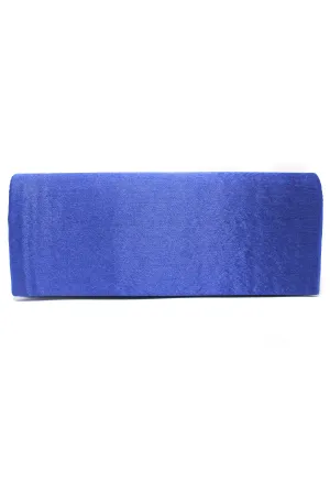 SATIN CLUTCH BAG IN SAPPHIRE BLUE