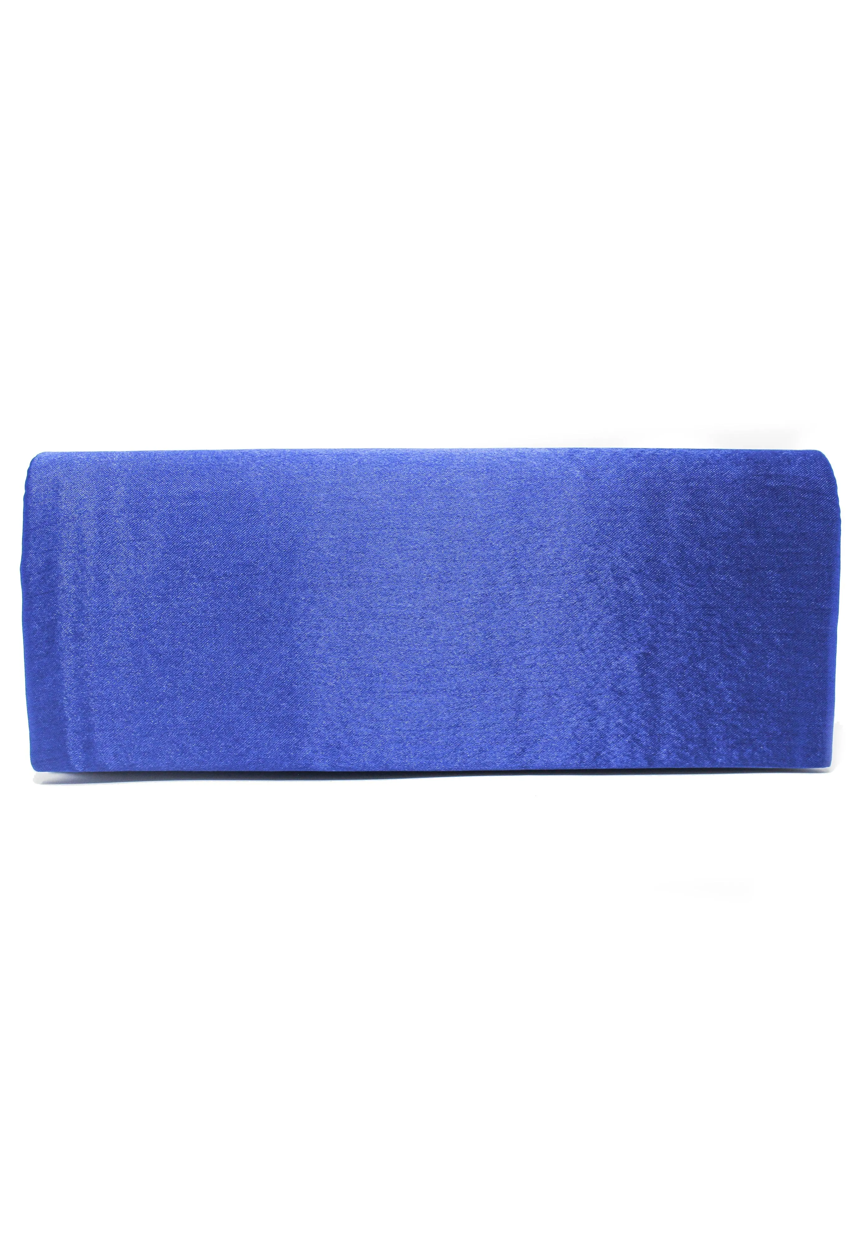 SATIN CLUTCH BAG IN SAPPHIRE BLUE