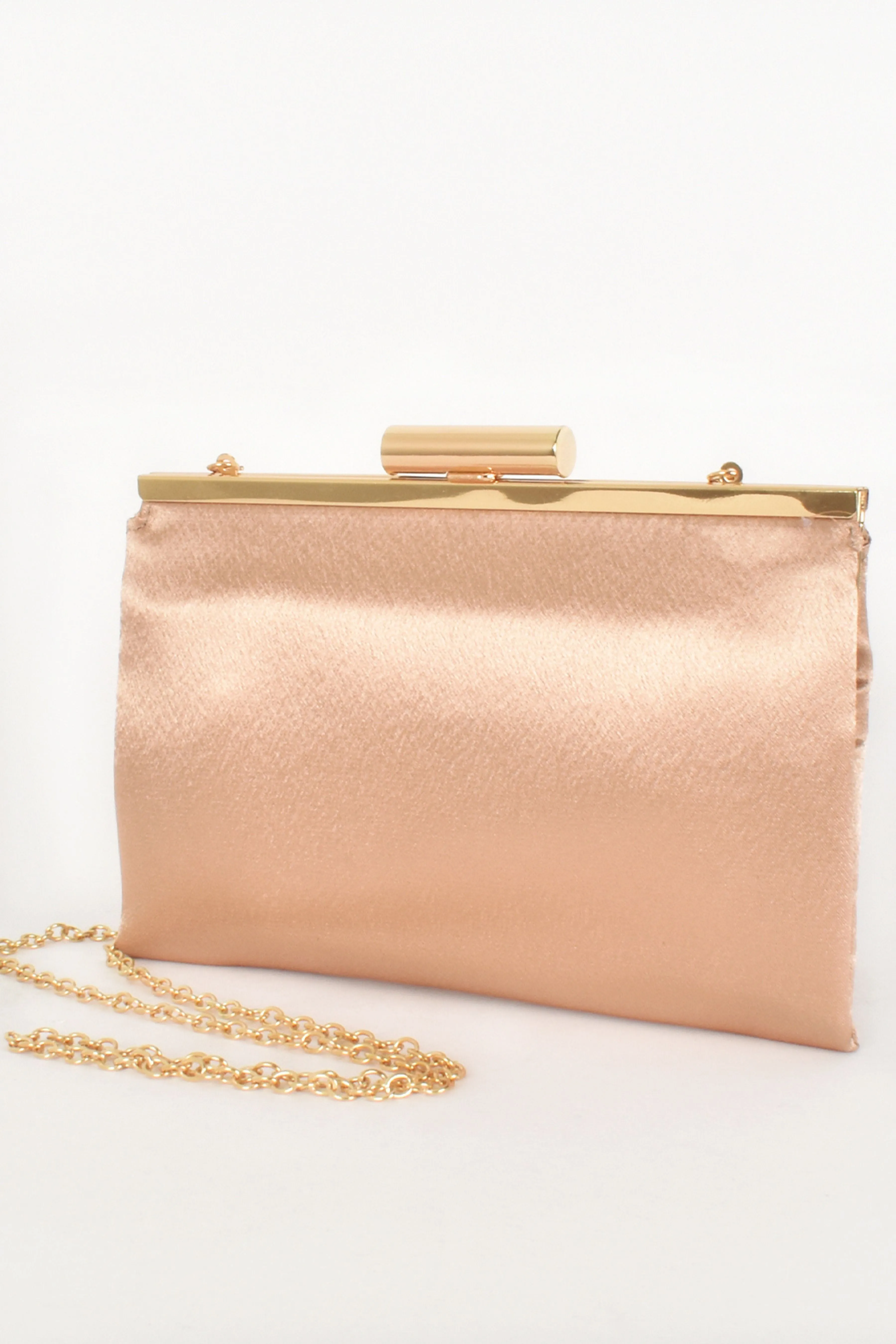 Savannah Satin Clutch - Gold